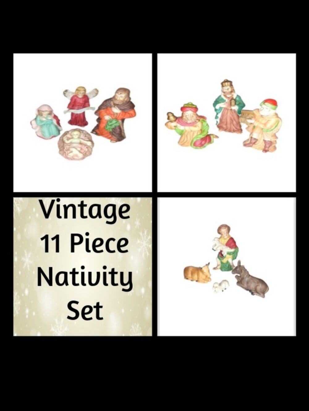 Vintage Nativity 11 Piece Set Figurines | EUC | Porcelain